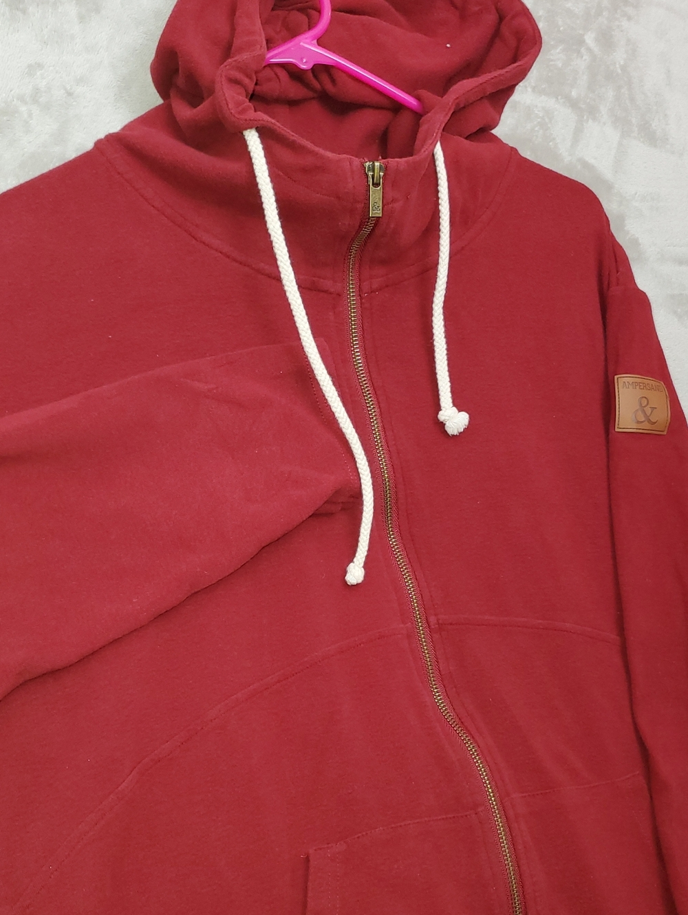 Ampersand & Avenue | Size 3XL | Maroon Burgundy Zip Up Hoodie Sweatshirt